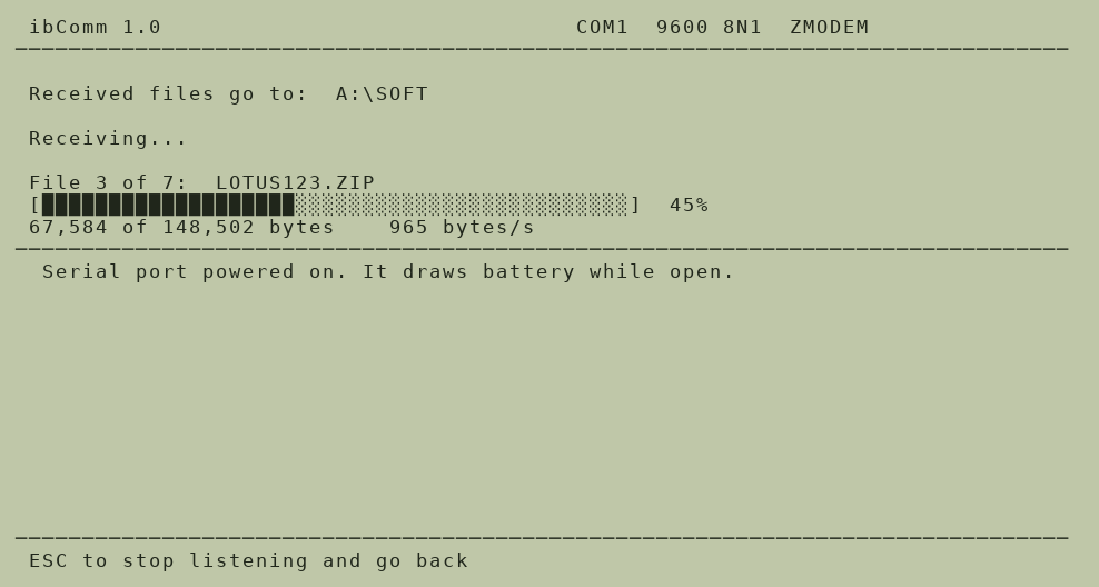Screenshot of ibComm